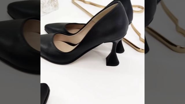 Шикарные ботильоны и туфли  из натуральной кожи на итальянском каблуке