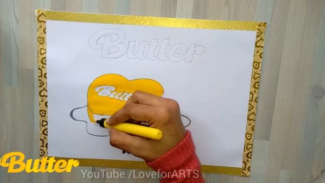 ?BUTTER By BTS? Song Logo Drawing | Enjoy And Draw With Us || What A Song ! ✨ | Love For ARTS