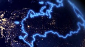 Красивенькая анимация карты ночной России