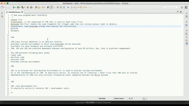 Java Program Work Internally JVM JRE JDK смотреть онлайн