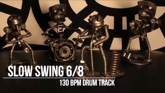 130 BPM - Slow Swing - 6/8 Drum Track - Metronome - Drum Beat смотреть онлайн