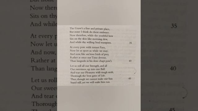 To His Coy Mistress, Lecture 3. смотреть онлайн