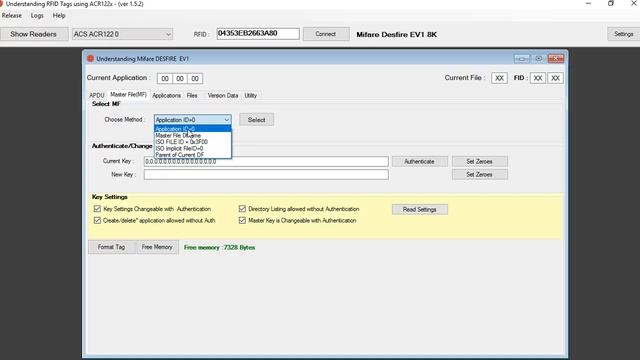 Desfire ISO Commands Using ACR122u Reader - 3