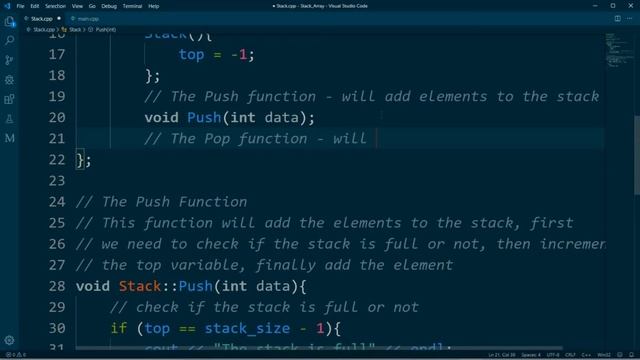 Stack[Array Implementation] - Pop and Peek Functions using c++ (2020) смотреть онлайн