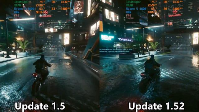 Cyberpunk 2077 Patch 1.52 vs Patch 1.5 Performance/Graphics FPS Test смотреть онлайн