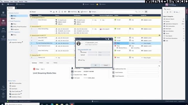 LAB:24 Limiting Application Traffic in Check Point Firewall R81 | Bandwidth Control смотреть онлайн