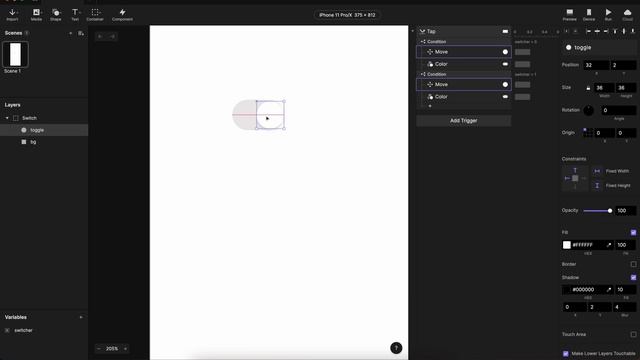 Protopie. Как создать компонент (Components)