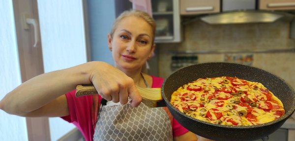 Пицца на сковороде | Пицца за 5 минут без выпечки | Быстрый рецепт пиццы