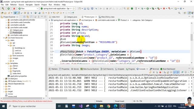 Spring Boot Web Application : Adding Category & Carousel Entities - @OneTomany , @ManyToMany смотреть онлайн