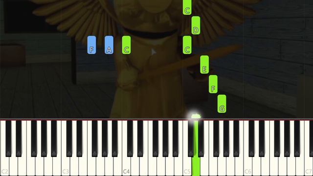 Piggy Roblox - Elly Theme - Piano Tutorial смотреть онлайн