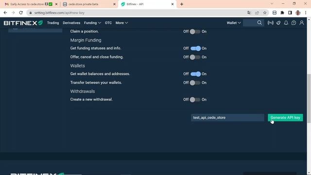 Bitfinex - API setup смотреть онлайн