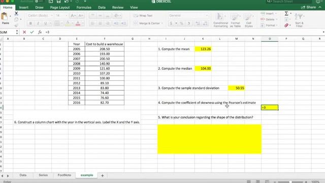 How to calculate mean, median, standard deviation and coefficient of skewness in excel | Dr Choden смотреть онлайн
