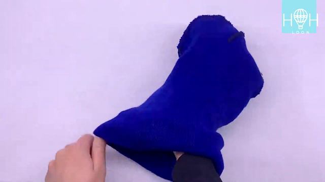 ШД19т-17080342 Шапка вязаная двухслойная со светоотражающим шевроном, синий смотреть онлайн