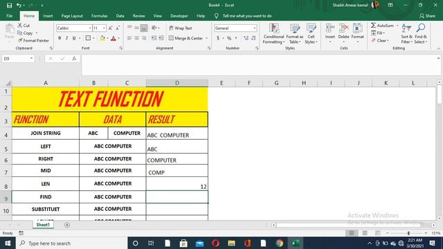 TEXT FUNCTION IN EXCEL WITH EXAMPLES 2021 PART2#21 смотреть онлайн