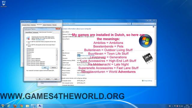 How To Add The Sims 3 To The DEP By *Games4theworld*