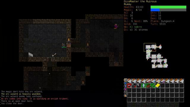 Dungeon Crawl Stone Soup - День 3 (Мумия) смотреть онлайн