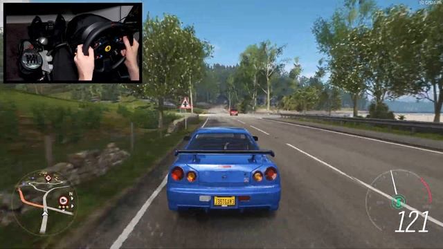Nissan Skyline R34 GTR - Forza Horizon 4 - Thrustamster T300 смотреть онлайн