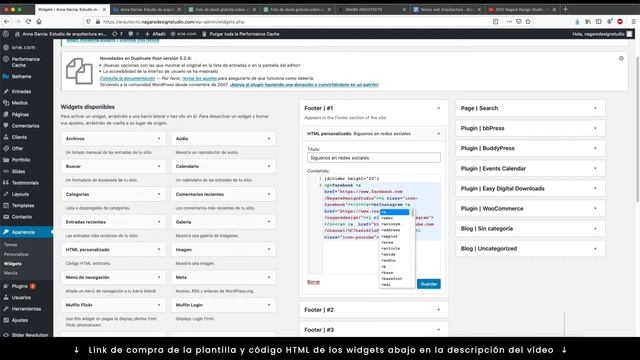 ? Cómo editar WIDGETS en el FOOTER con la plantilla Wordpress BETHEME ?Curso Betheme 2021 | Clase 1 смотреть онлайн