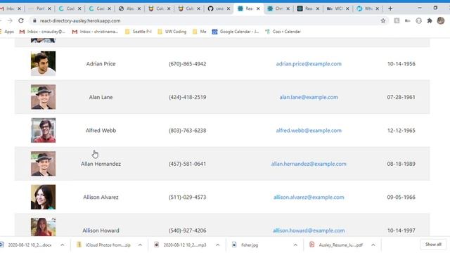 React Employee Directory смотреть онлайн