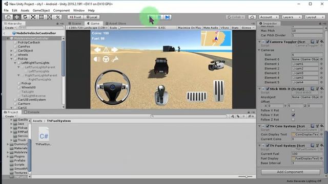 Making simple fuel system for my Unity pick up car game | Unity fuel tank system tutorial Part #1 смотреть онлайн