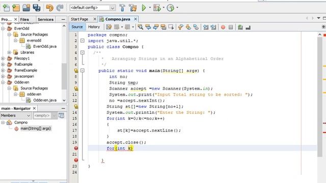 Arranging Strings in an Alphabetical Order in java смотреть онлайн