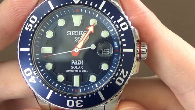 Seiko SNE435 PADI Solar Dive Watch смотреть онлайн