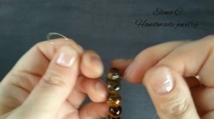 Переделка браслета Как завязать узел для браслета на резинке Пробую совет из интернета #своимирукам