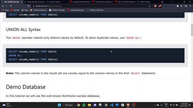 SQL Union Operator operator | PART 24 | Tutorial for Beginners Full Course in Hindi смотреть онлайн