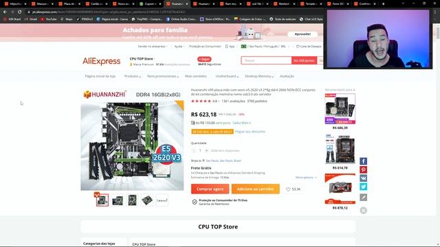 SUPER OFERTA NO ALIEXPRESS! RX 550 POR 460R$ E KIT X99 MAIS BARATO DO ANO? смотреть онлайн