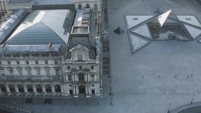 Drone Louvre Museum Paris France смотреть онлайн