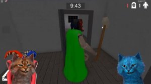 ИГРАЮ ЗА ГРЕННИ в КОСТЮМЕ БАЛДИ ОНЛАЙН в роблокс! roblox котёнок лайк и котик игроман