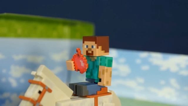 Игрушки Майнкрафт. Фигурки Стив и Лошадь, Животные. Маленький мультик Майнкрафт. Minecraft Toys смотреть онлайн