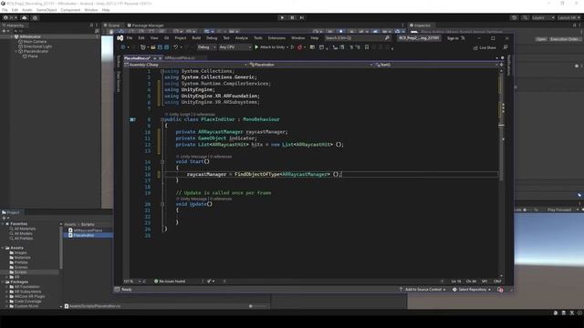 Unity AR Tutorial: AR Place Indicator Deploy смотреть онлайн