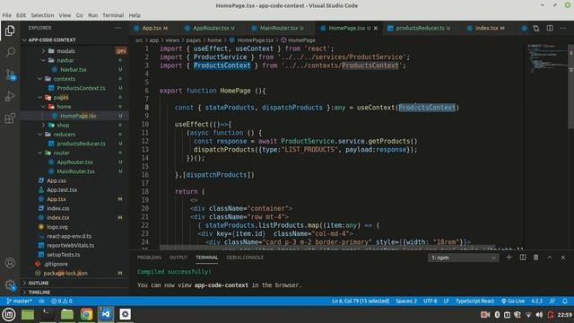 React & Laravel mysql | useContext useReducer | Listar registros смотреть онлайн