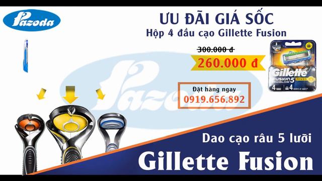 Gillette Fusion - Dao cạo râu 5 lưỡi смотреть онлайн