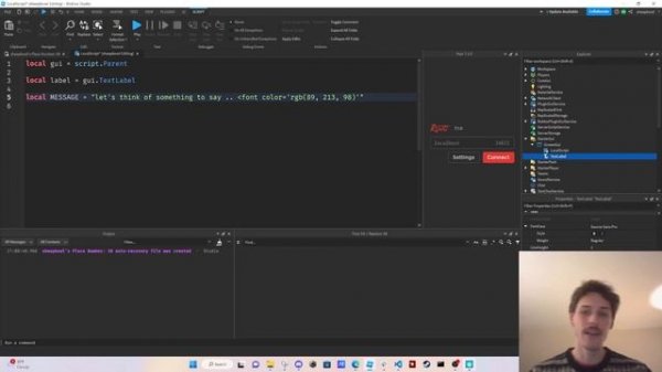 how to make text of a text label different colors