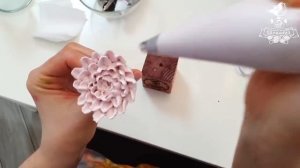 Хризантемы из ЗЕФИРА. Красивее, чем из крема. Цветы из зефира. Букет цветов.