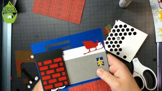 Christmas Interactive Card with Cricut | Santa Goes Down the Chimney смотреть онлайн