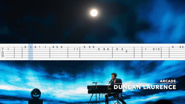 Duncan Laurence - ARCADE Guitar Tab/Tutorial смотреть онлайн