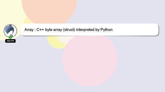 Array : C++ byte array (struct) interpreted by Python смотреть онлайн