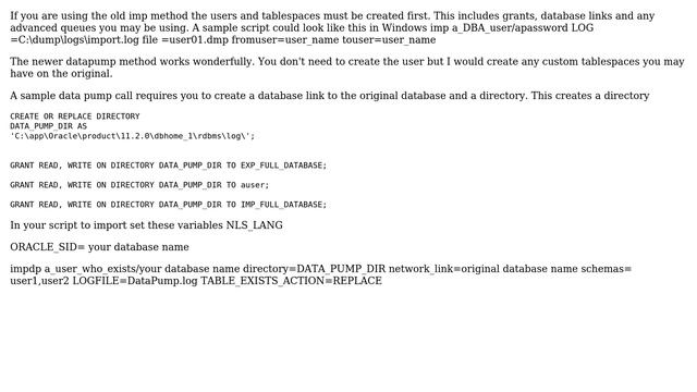 Databases: Import Oracle full dump file to fresh Oracle installation (3 Solutions!!) смотреть онлайн