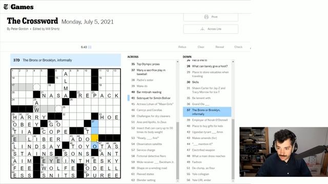 Let's Solve an Easy Crossword Puzzle - 5 July 2021 New York Times Crossword смотреть онлайн