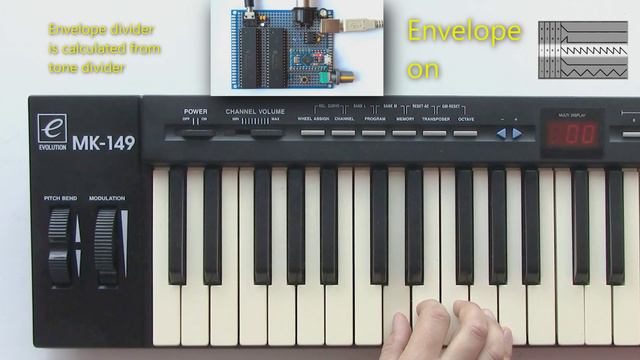Dual AY-3-8910 MIDI synthesizer with envelope modes, part 3 смотреть онлайн