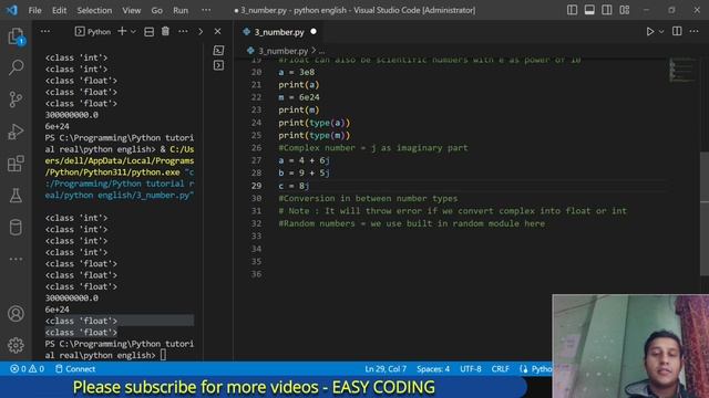 3. Python -Numbers and its types - Learn python the right way смотреть онлайн