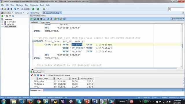 023-Oracle SQL 12c: Using Conversion Functions 5 смотреть онлайн