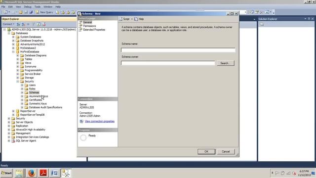 SQL Server Tutorial 8: How to create a database schema using SSMS and T-SQL смотреть онлайн