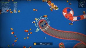 Червячная зона io.  Гигантский червяк 5. 300. 000.  Worms Zone io.