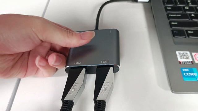 USB Type C To Dual HDMI 4K Adapter With USB2.0 +PD Docking 4 IN 1 @VCOM International Ltd CU450A