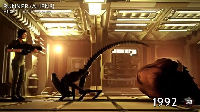 EVOLUTION of ALIEN - XENOMORPH Size Comparison (1979-2019) смотреть онлайн