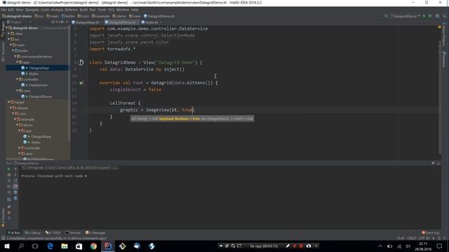 TornadoFX DataGrid with Selection Support смотреть онлайн